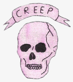 Creep Skull Patch Pink Tumblr Aesthetic - Aesthetic Tumblr Pink Transparent, HD Png Download, Transparent PNG