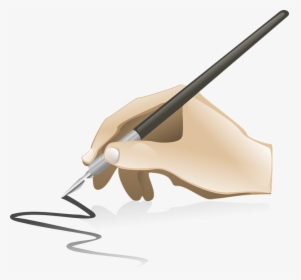 Hand With Pen - Drawing Hand Clip Art, HD Png Download, Transparent PNG