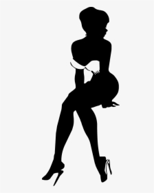 Clip Art Pin Up Girl Silhouette - Pin Up Girl Silhouette, HD Png Download, Transparent PNG