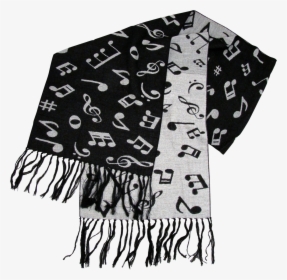 Black And White Music Note Scarf - Stole, HD Png Download, Transparent PNG
