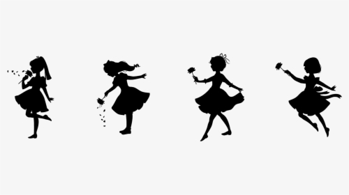 Transparent Shadow Puppet Clipart - Transparent Flower Girl Silhouette, HD Png Download, Transparent PNG