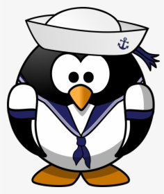 Penguin Sailor Clipart, HD Png Download, Transparent PNG