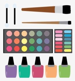 Makeup, Cosmetics, Fashion, Eyeshadow, Brush - Nail Polish And Make Up Clipart, HD Png Download, Transparent PNG