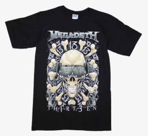 Megadeth T Shirt - Megadeth Thirteen T Shirt, HD Png Download, Transparent PNG