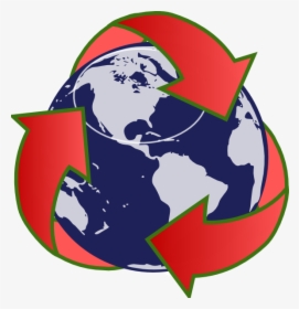 Red Recycling Globe Clip Art - Recycle Clip Art, HD Png Download, Transparent PNG