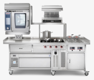 Commercial Induction Range With Hobs Fryer Combination - Kitchen, HD Png Download, Transparent PNG