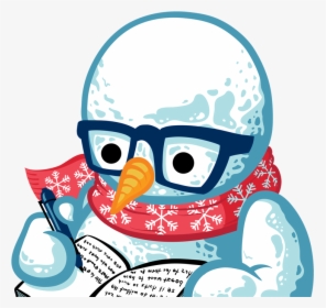 Snowman Smaller - Snowman Reading A Book, HD Png Download, Transparent PNG