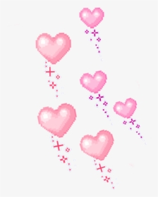 #hearts #pixels #kawaii #heart #pinkaesthetic #fixedit - Kawaii Heart Pixel Art, HD Png Download, Transparent PNG