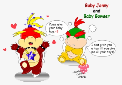 Baby Jonny And Baby Bowser - Cartoon, HD Png Download, Transparent PNG