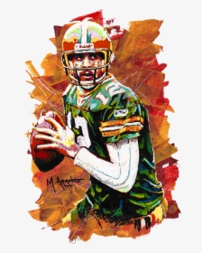 Aaron Tote Bag Featuring The Painting Aaron Rodgers - Aaron Rodgers Illustration, HD Png Download, Transparent PNG