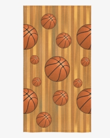 Basketballs With Wood Background Bath Towel 30 X56 - Basketball, HD Png Download, Transparent PNG