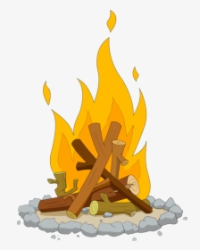 Hunting Clipart Campfire - Campfire Drawing Png, Transparent Png, Transparent PNG