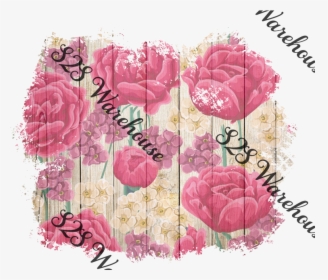 Floral Rose Wood Background - Fudo Madeira Com Flores, HD Png Download, Transparent PNG