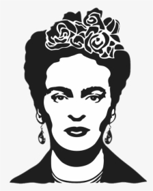 Frida Kahlo Silhouette - Simple Frida Kahlo Drawings, HD Png Download, Transparent PNG