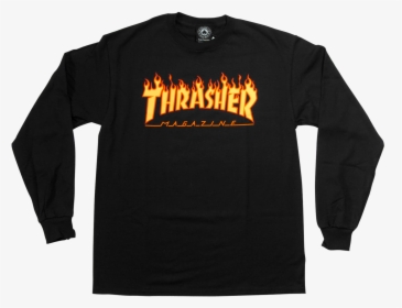 Thrasher Flame Black T - Thrasher Magazine, HD Png Download, Transparent PNG