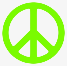 Lawn Green Peace Symbol 1 Scallywag Peacesymbol - Peace Symbol In Green, HD Png Download, Transparent PNG