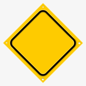 Road Sign Diagonal Blank - Blank Caution Sign Clipart, HD Png Download, Transparent PNG