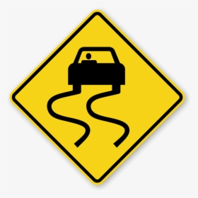 Stock Highway Rough Free On Dumielauxepices Net - Slippery Roads Sign, HD Png Download, Transparent PNG
