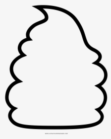 Whipped Cream Coloring Page - Free Whipped Cream Png, Transparent Png, Transparent PNG
