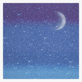 Stars Moon Blue Sticker - Moon, HD Png Download, Transparent PNG