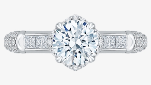 Carizza 18k White Gold Carizza Semi Mount Engagement - Pre-engagement Ring, HD Png Download, Transparent PNG