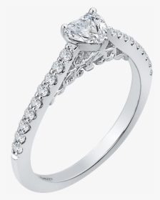 Heart Diamond Engagement Ring , Png Download - Engagement Ring, Transparent Png, Transparent PNG