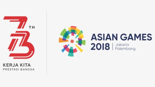 Logo Hut Ri Ke-73 Dan Asian Games - Logo 73 Tahun Indonesia, HD Png Download, Transparent PNG