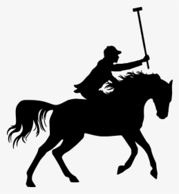 Transparent Running Horse Silhouette Png - Silhouette Polo Horse, Png Download, Transparent PNG