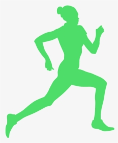 Woman Running Pink Silhouette, HD Png Download, Transparent PNG