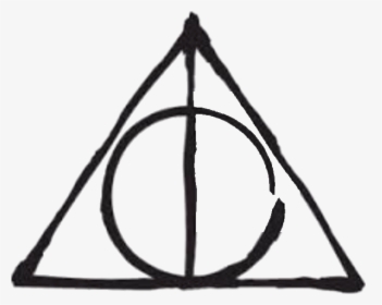 Wand Transparent Deathly Hallows - Harry Potter Deathly Hallows Symbol, HD Png Download, Transparent PNG