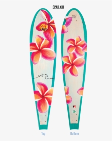 Transparent Plumeria Flower Png - Surfboard With Plumeria, Png Download, Transparent PNG