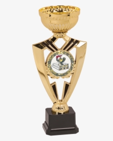 Gold Ribbon Cup Trophy - Trophy, HD Png Download, Transparent PNG