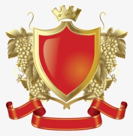 Золотая Корона, Золотой Щит, Золотой Венок, Лента, - Red Royal Emblem Vector, HD Png Download, Transparent PNG