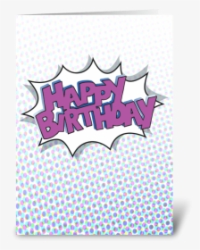 Happy Birthday Comic Book Style Greeting Card - Gucci Stamp Bowling Shirt, HD Png Download, Transparent PNG