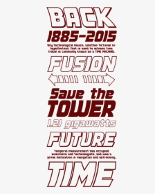 Clip Art Back To The Font - Back To The Future Font Type, HD Png Download, Transparent PNG