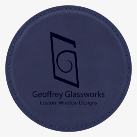 Blue Leatherette Round Coaster With Custom Laser Engraving - Circle, HD Png Download, Transparent PNG