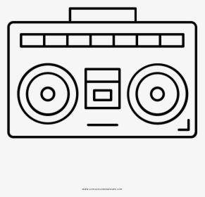 Boombox Coloring Page, HD Png Download, Transparent PNG