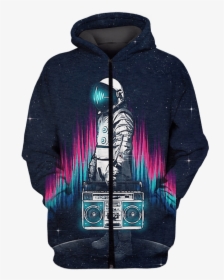 3d Astronaut With Boombox In The Space Full Print T - Death Note Ryuk Hoodie, HD Png Download, Transparent PNG