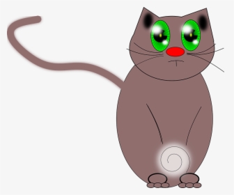 Drawing, Vector, Cat, Green Eyes - Domestic Short-haired Cat, HD Png Download, Transparent PNG