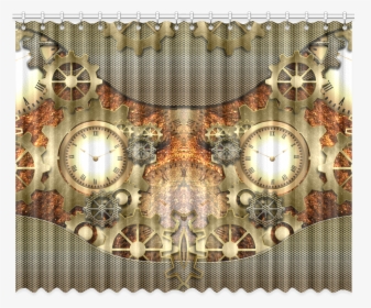 Steampunk, Clocks And Gears In Golden Design Window - Lampshade, HD Png Download, Transparent PNG