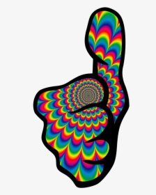 Psychoactive Drugs Show Promise For Dual Diagnosis, - Psychedelic Thumbs Up, HD Png Download, Transparent PNG