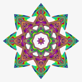 Psychedelic Geometric Star - Singapore Peranakan Tiles, HD Png Download, Transparent PNG
