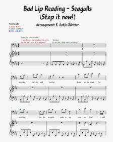 Seagulls Stop It Now Piano Sheet Music, HD Png Download, Transparent PNG