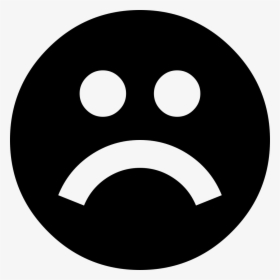 Frown - Black Poker Face Emoji, HD Png Download, Transparent PNG