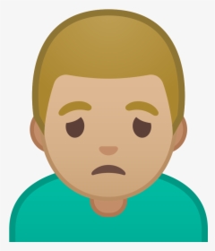 Man Frowning Medium Light Skin Tone Icon - Icon, HD Png Download, Transparent PNG