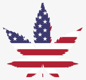 Marlboro And Budweiser Getting Into Marijuana May Bring - Cannabis Leaf Usa Flag, HD Png Download, Transparent PNG