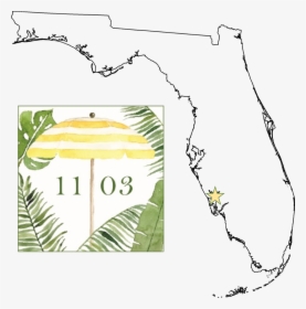 Outline Of Florida , Png Download - Florida Map Outline Png, Transparent Png, Transparent PNG