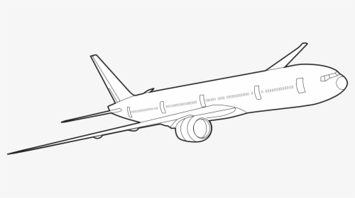 Boeing Airplane Clipart - Airplane Outline, HD Png Download, Transparent PNG