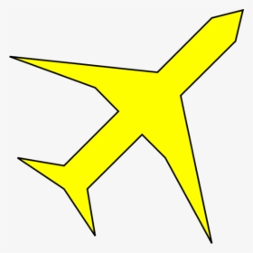 Airplane Clipart Yellow Airplane - Yellow Plane Clip Art, HD Png Download, Transparent PNG
