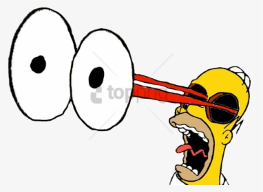 Homer Simpson S Eyes Popping Out By Darthraner83 On - Eyes Sticking Out Cartoon, HD Png Download, Transparent PNG